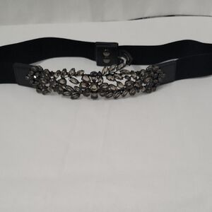 BCBGMaxAzria Black Beaded Women's Belt